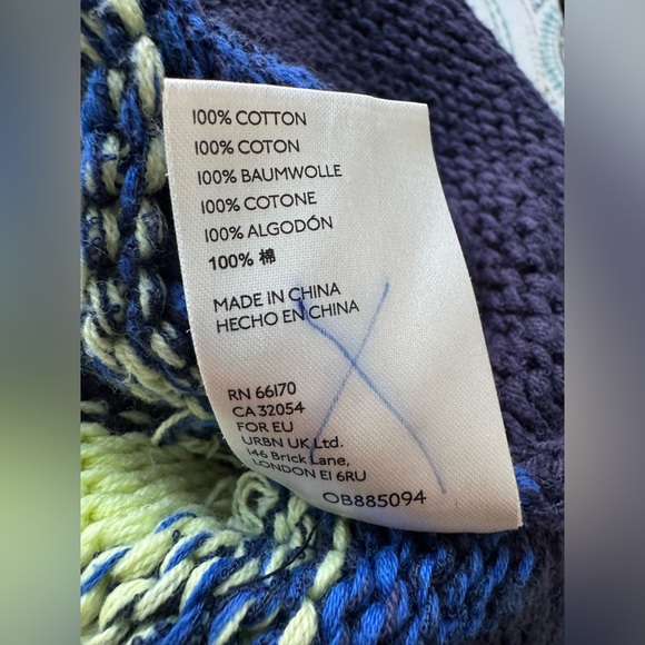 Free People Cropped Colorful Slouchy Cardigan, Rainbow - Picture 5 of 6